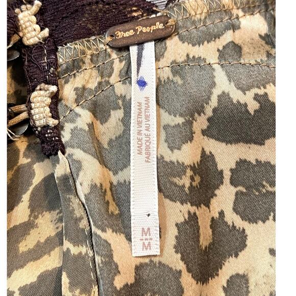 Free People Jos Animal Print Lace Satin Mini Slip Dress Sz Medium NEW (No Tags) - Picture 7 of 9